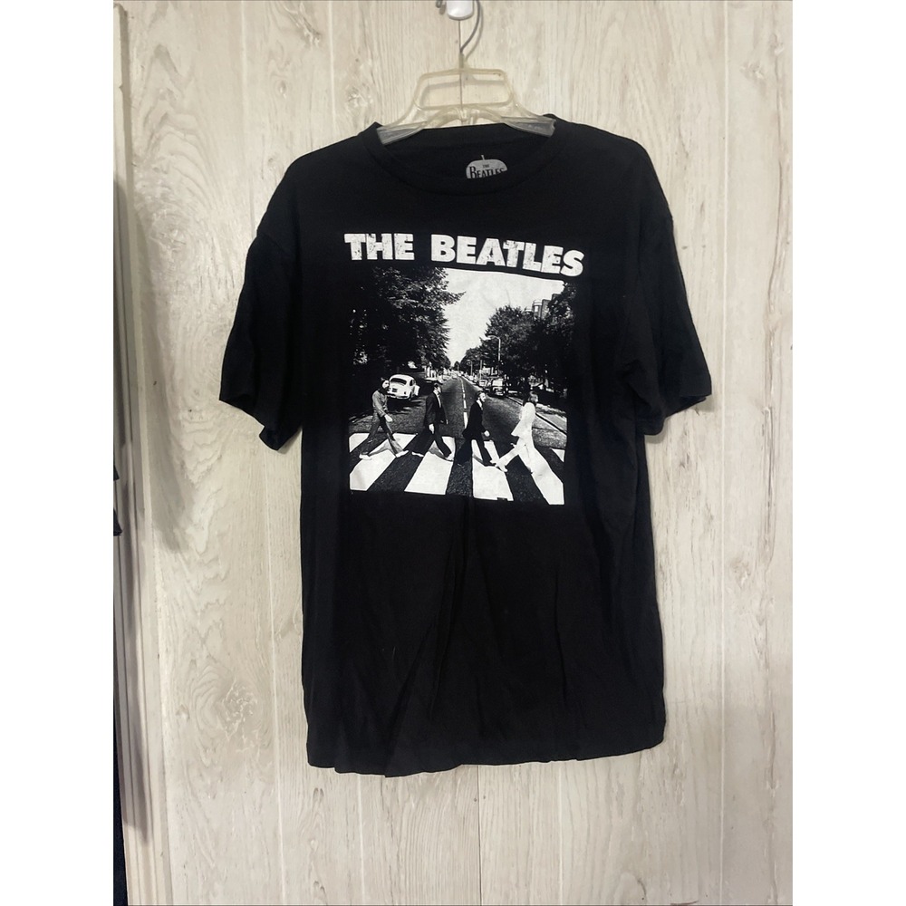 Vintage The Beatles Abbey Road Graphic T-Shirt Black Size‎ L